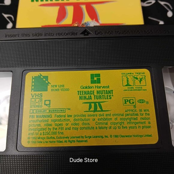 Teenage Mutant Ninja Turtles 3 - 1993 Movie on VHS - *slip case* - Picture 3 of 4